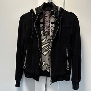 Gwen Stefani LAMB Black/Zebra Zip Up Hoodie Womens S